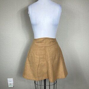 NWT Renamed Camel Tan Mini Skirt Retro Mod Flair Sz L